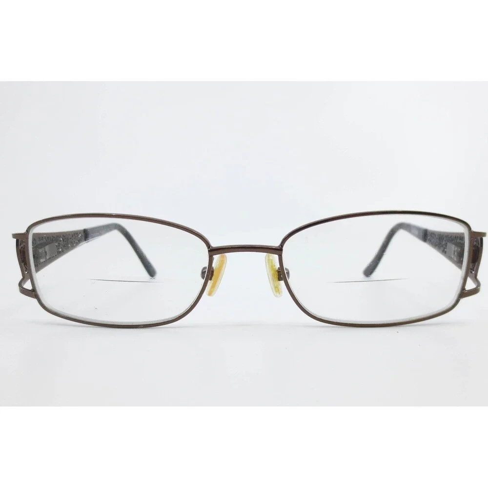 Kay Unger New York Brown Floral Filigree Eyeglasses Frames 52-18-135 Rectangular